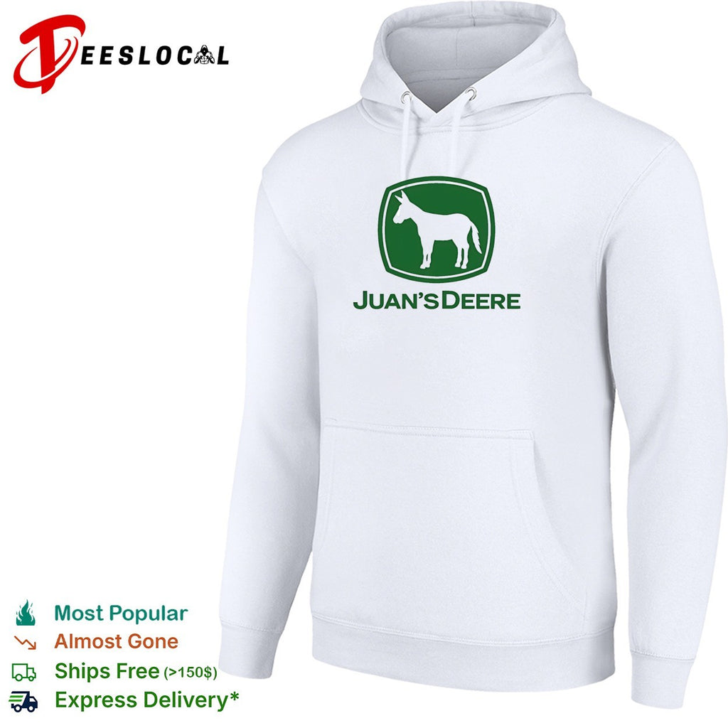 Juan’s Deere Tractor Farmer Donkey logo shirt