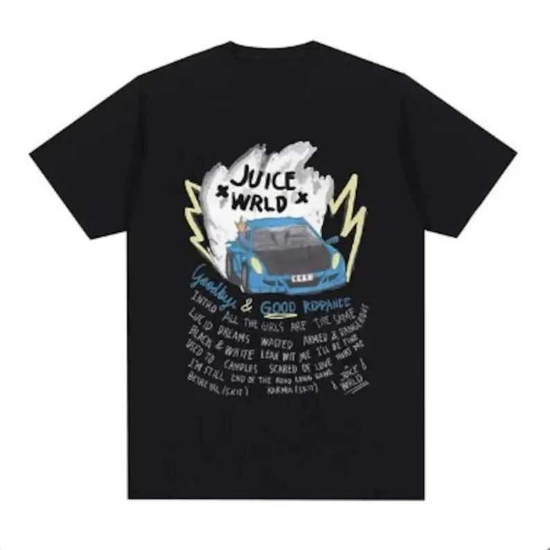 Juice Wrld Album Cover Tribute Tee Shirt VIntage Sweatshirt Hoodie For Men Women, Choose your Color, All Weather Gear,...