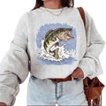 Jumping Bass Fishing Sweatshirt Lake Life Outdoors for Shirts, Fisherman Gift Unisex Hoodie Cotton Pullover | CiraTrend.com