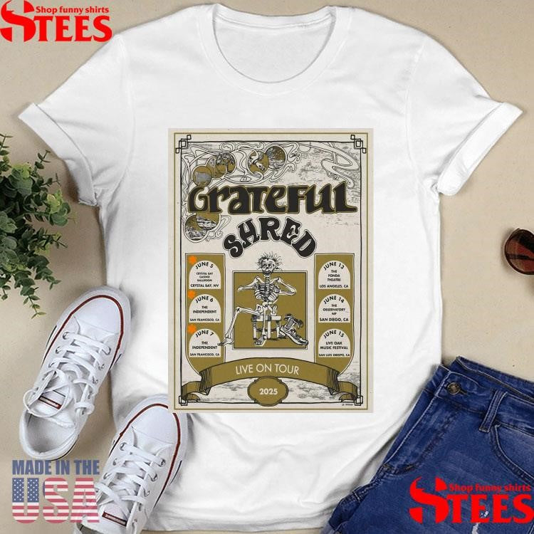 June 14 2025 Grateful Shred San Diego, Ca T-shirt