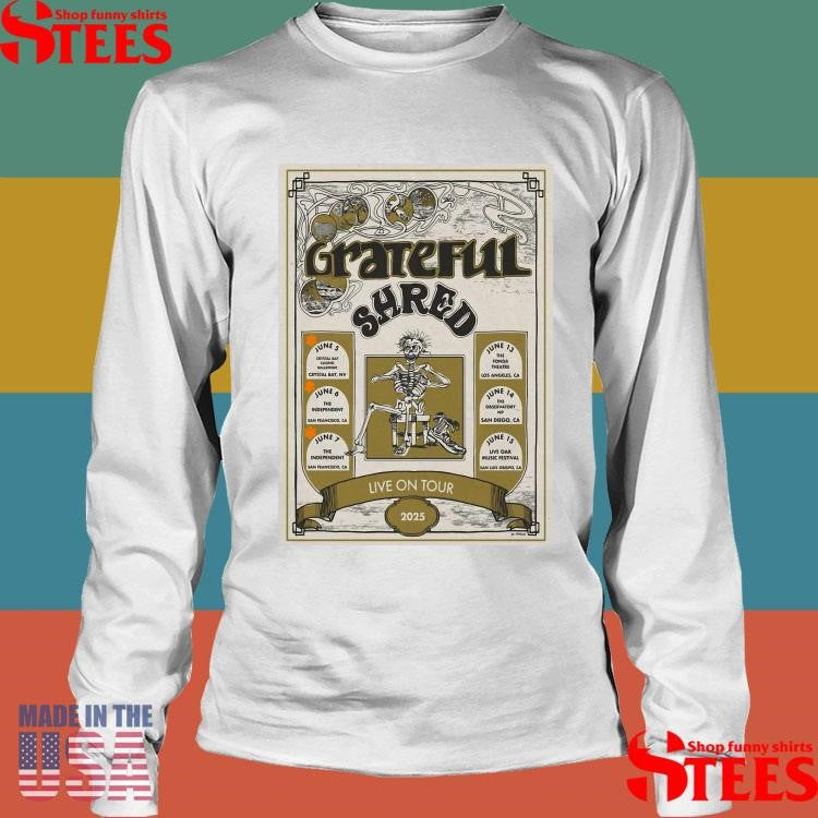 June 14 2025 Grateful Shred San Diego, Ca T-shirt