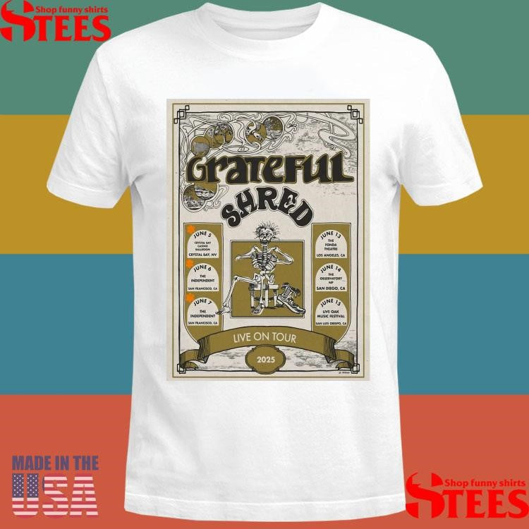 June 14 2025 Grateful Shred San Diego, Ca T-shirt