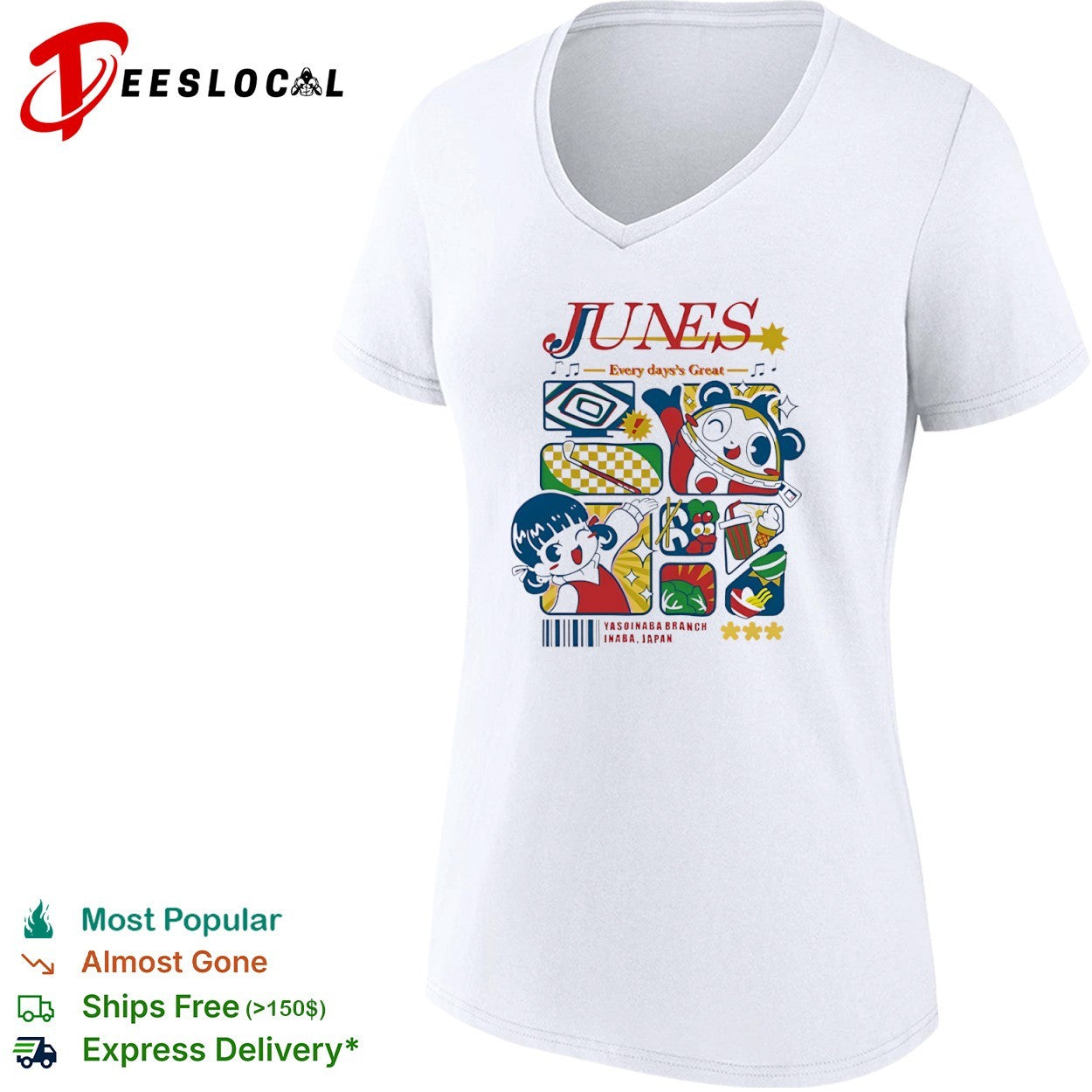 Junes Every days Great Nanako Dojima Teddie Persona 4 Inaba Japan Yasoinaba shirt