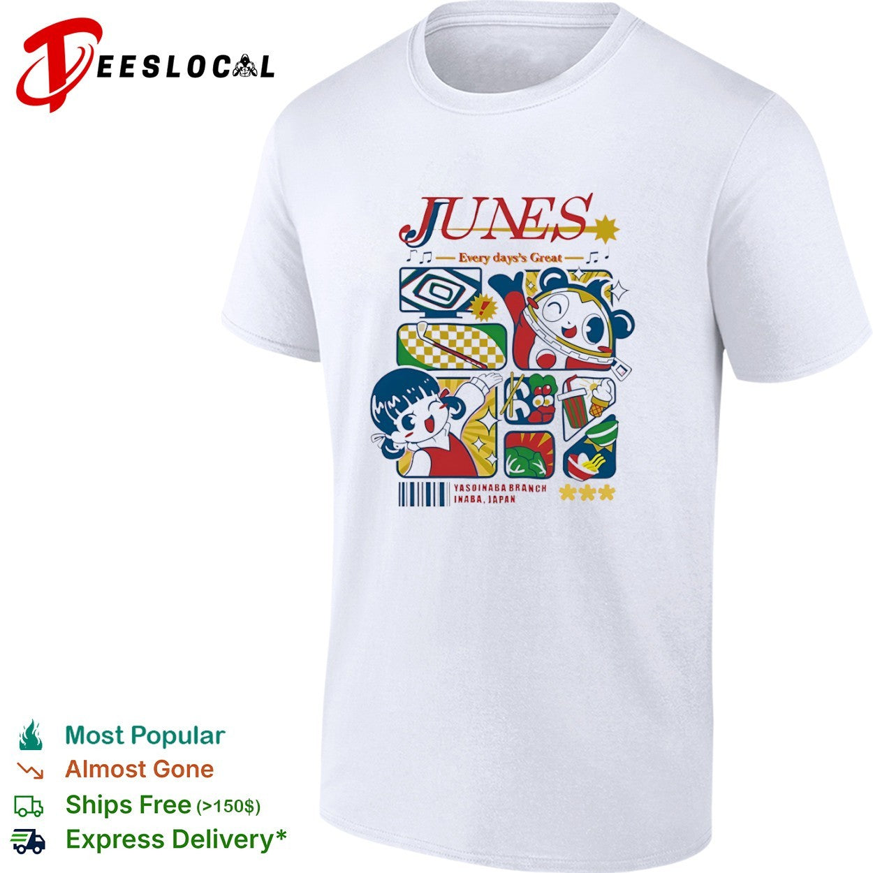 Junes Every days Great Nanako Dojima Teddie Persona 4 Inaba Japan Yasoinaba shirt