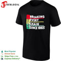 Juneteenth Breaking Every Chain Since 1865 Pan African Flag Pride Awareness shirt