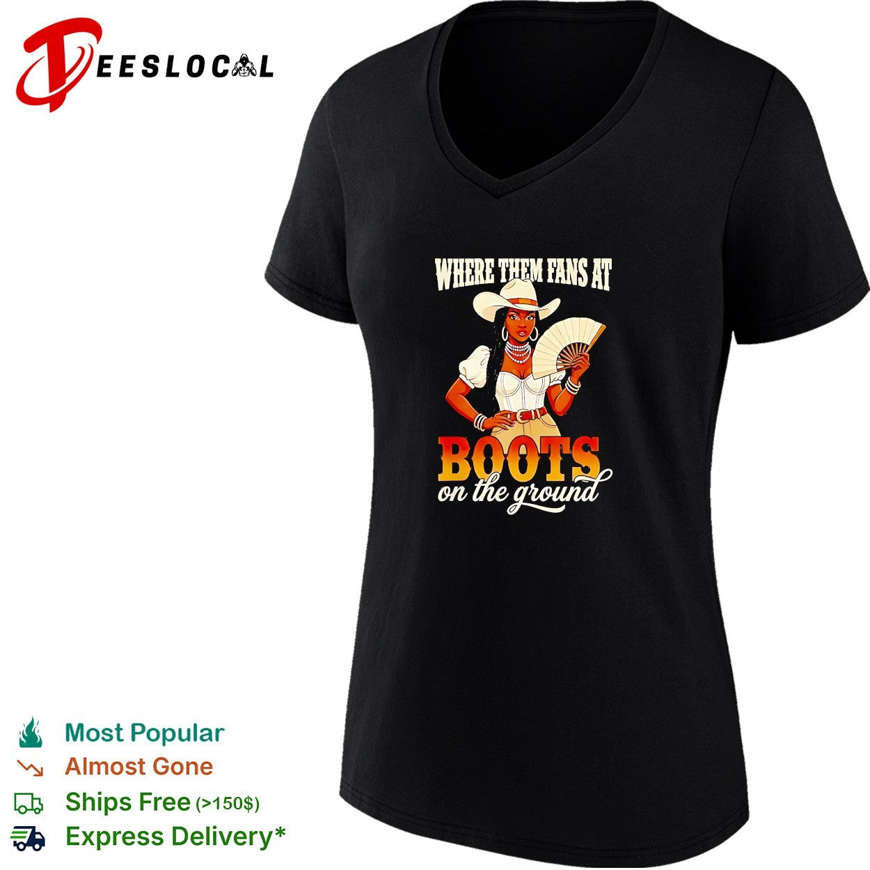 Juneteenth line dance line dancer where them fans at boots shirt