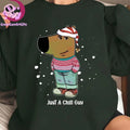 Just A Chill Guy Christmas Chilly Christmas Sweatshirt Y2K Christmas, Trendy Funny Meme Christmas T-Shirts, Hoodie