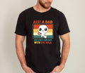 Just A Dad Who Always Came Back With The Milk Shirt, Funny Fathers Day Graphic Tee, Fathers Day Gift, Dad Shirt, Papa Tee...