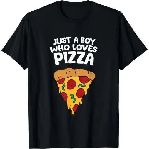 Just a Boy Who Loves Pizza T-Shirt Made in USA Hoodie, Sweatshirt | CiraTrend.com