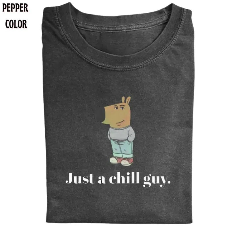 Just a chill guy T-shirt, funny graphic tees, vintage tees Menswear Top Hoodie, Sweatshirt | CiraTrend.com