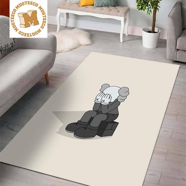 KAWS Passing Through Accomplice Grey In Yellowish Rug Carpet Home Decor