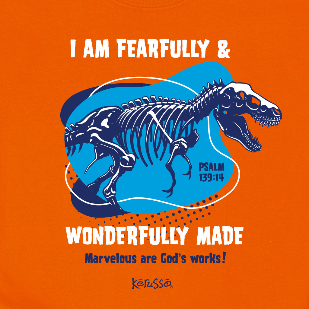 Kerusso Kids T-Shirt Wonderfully Made Dinosaur Hoodie, Sweatshirt | CiraTrend.com (Image 2)