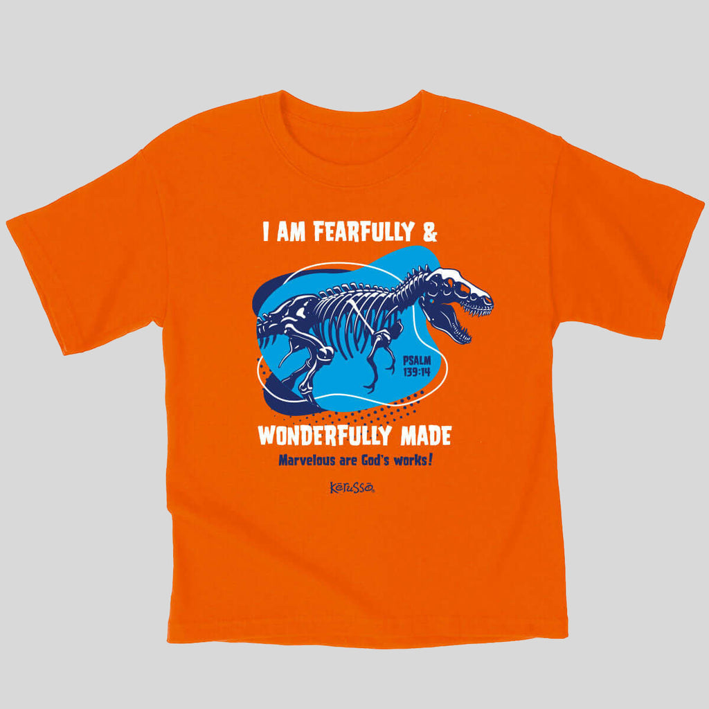 Kerusso Kids T-Shirt Wonderfully Made Dinosaur Hoodie, Sweatshirt | CiraTrend.com (Image 1)