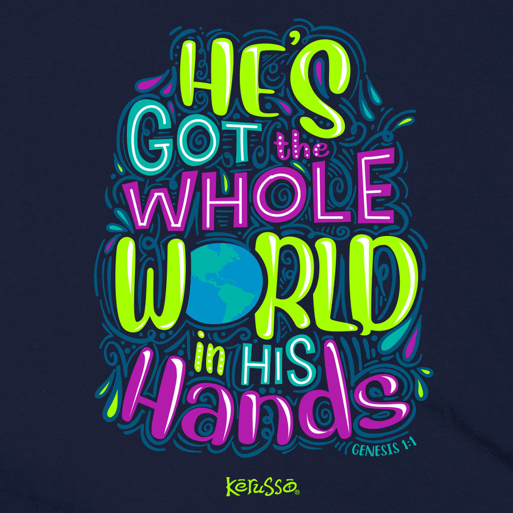 Kerusso Kids T-Shirt He's Got The Whole World In His Hands Hoodie, Sweatshirt | CiraTrend.com (Image 2)