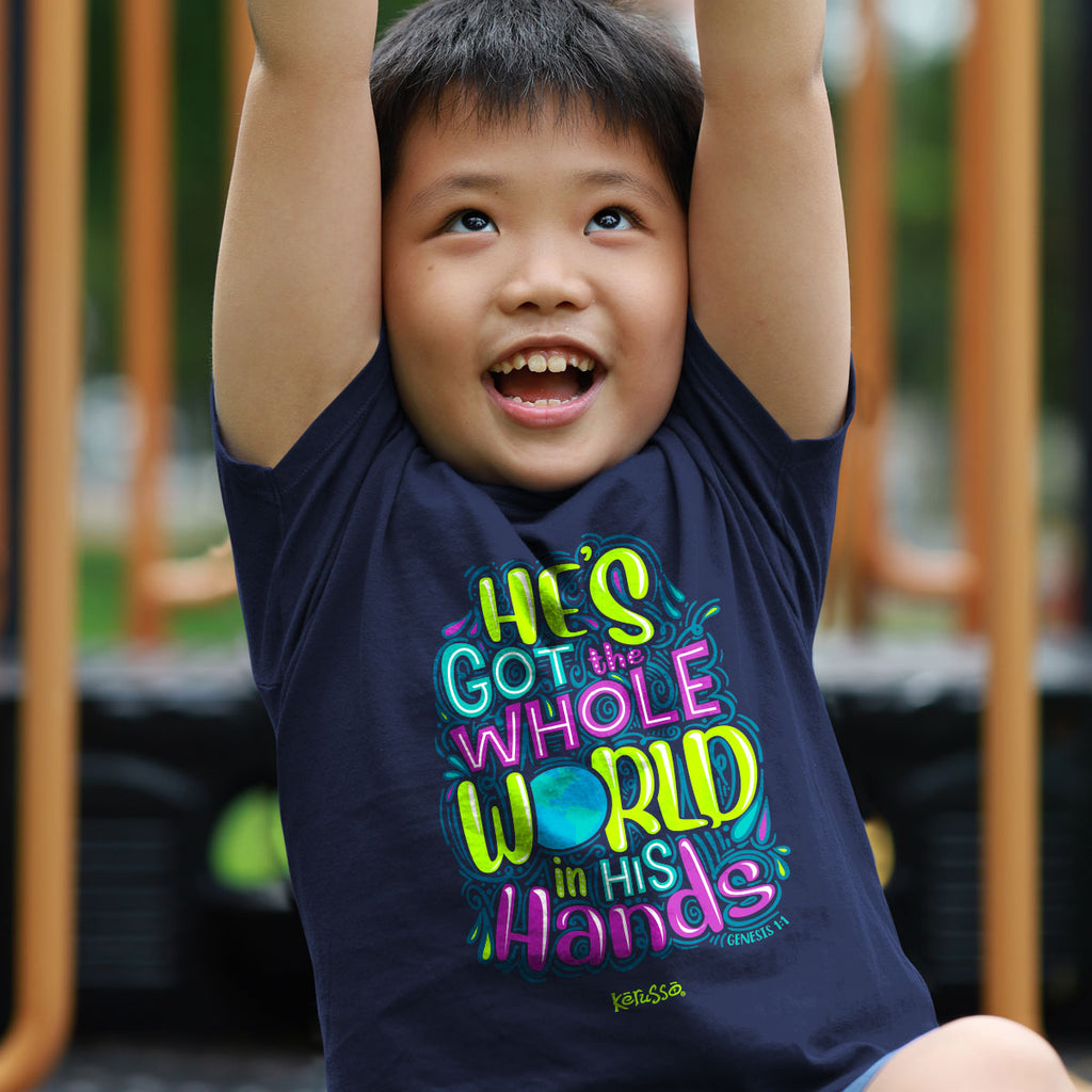 Kerusso Kids T-Shirt He's Got The Whole World In His Hands Hoodie, Sweatshirt | CiraTrend.com (Image 5)
