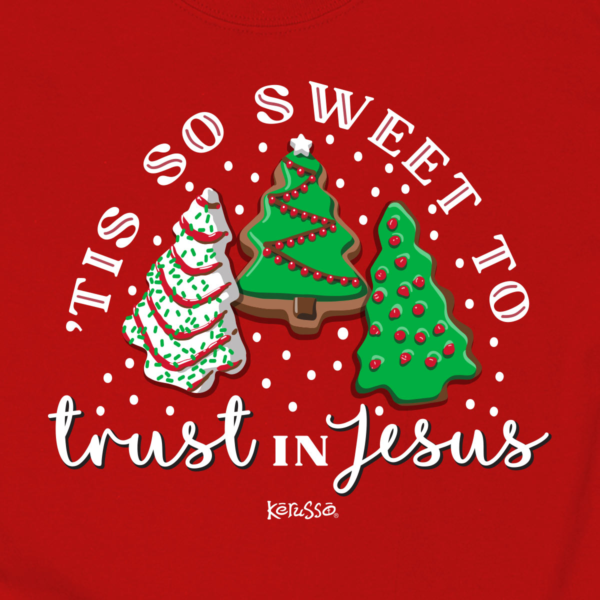 Kerusso Kids Christmas T-Shirt Tis So Sweet To Trust In Jesus Hoodie, Sweatshirt | CiraTrend.com (Image 2)
