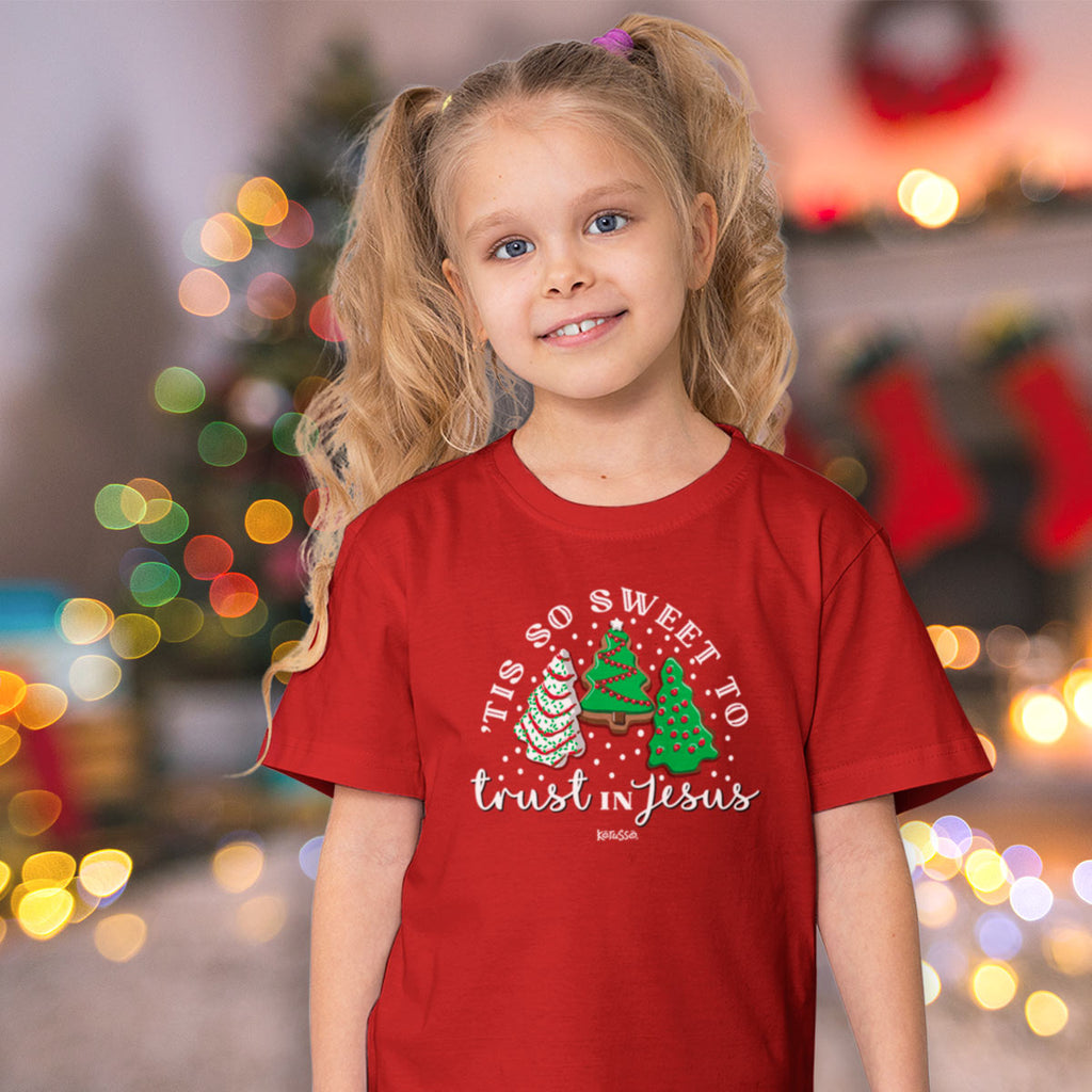 Kerusso Kids Christmas T-Shirt Tis So Sweet To Trust In Jesus Hoodie, Sweatshirt | CiraTrend.com (Image 5)
