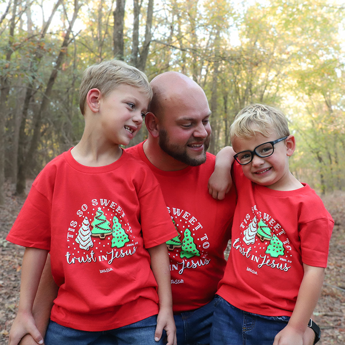 Kerusso Kids Christmas T-Shirt Tis So Sweet To Trust In Jesus Hoodie, Sweatshirt | CiraTrend.com (Image 3)
