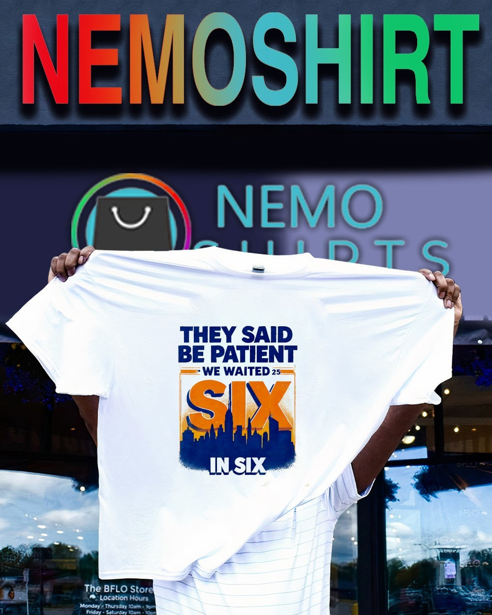 New York Knicks they said be patient we wanted six in six shirt