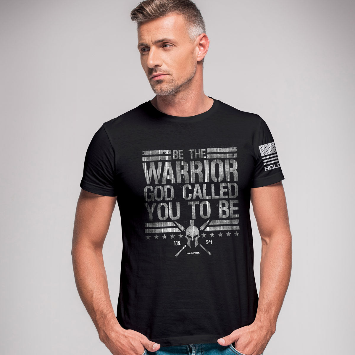 HOLD FAST Mens T-Shirt Be The Warrior Hoodie, Sweatshirt | CiraTrend.com (Image 3)