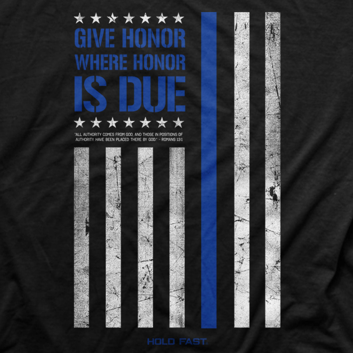 HOLD FAST Mens T-Shirt Back The Blue Hoodie, Sweatshirt | CiraTrend.com (Image 4)