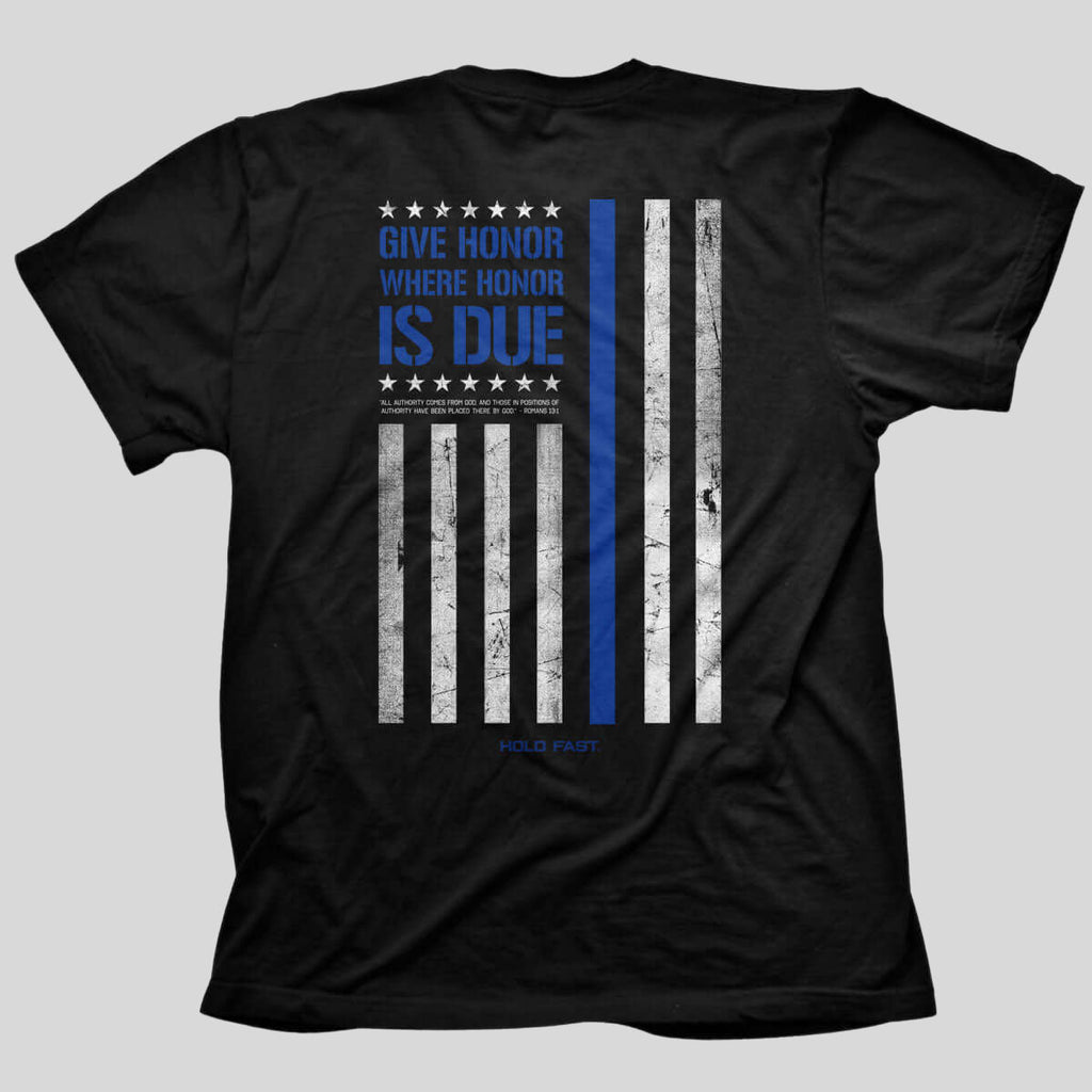 HOLD FAST Mens T-Shirt Back The Blue Hoodie, Sweatshirt | CiraTrend.com (Image 1)