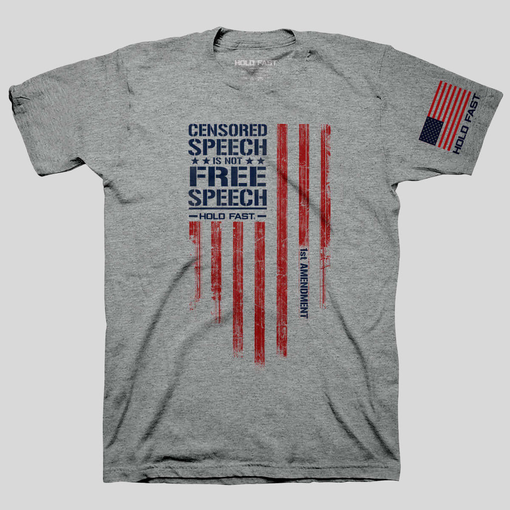 HOLD FAST Mens T-Shirt Free Speech Hoodie, Sweatshirt | CiraTrend.com (Image 1)