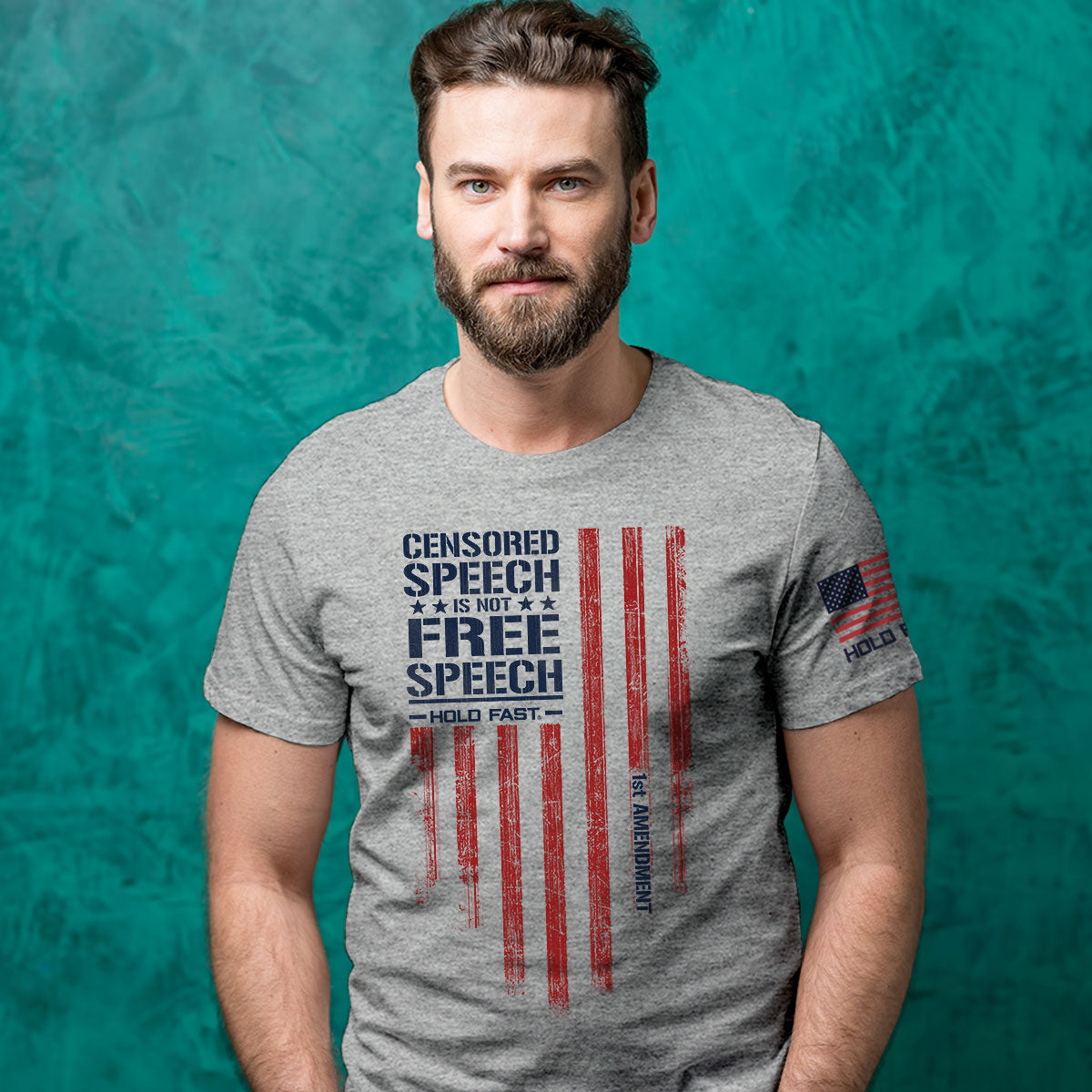 HOLD FAST Mens T-Shirt Free Speech Hoodie, Sweatshirt | CiraTrend.com (Image 3)