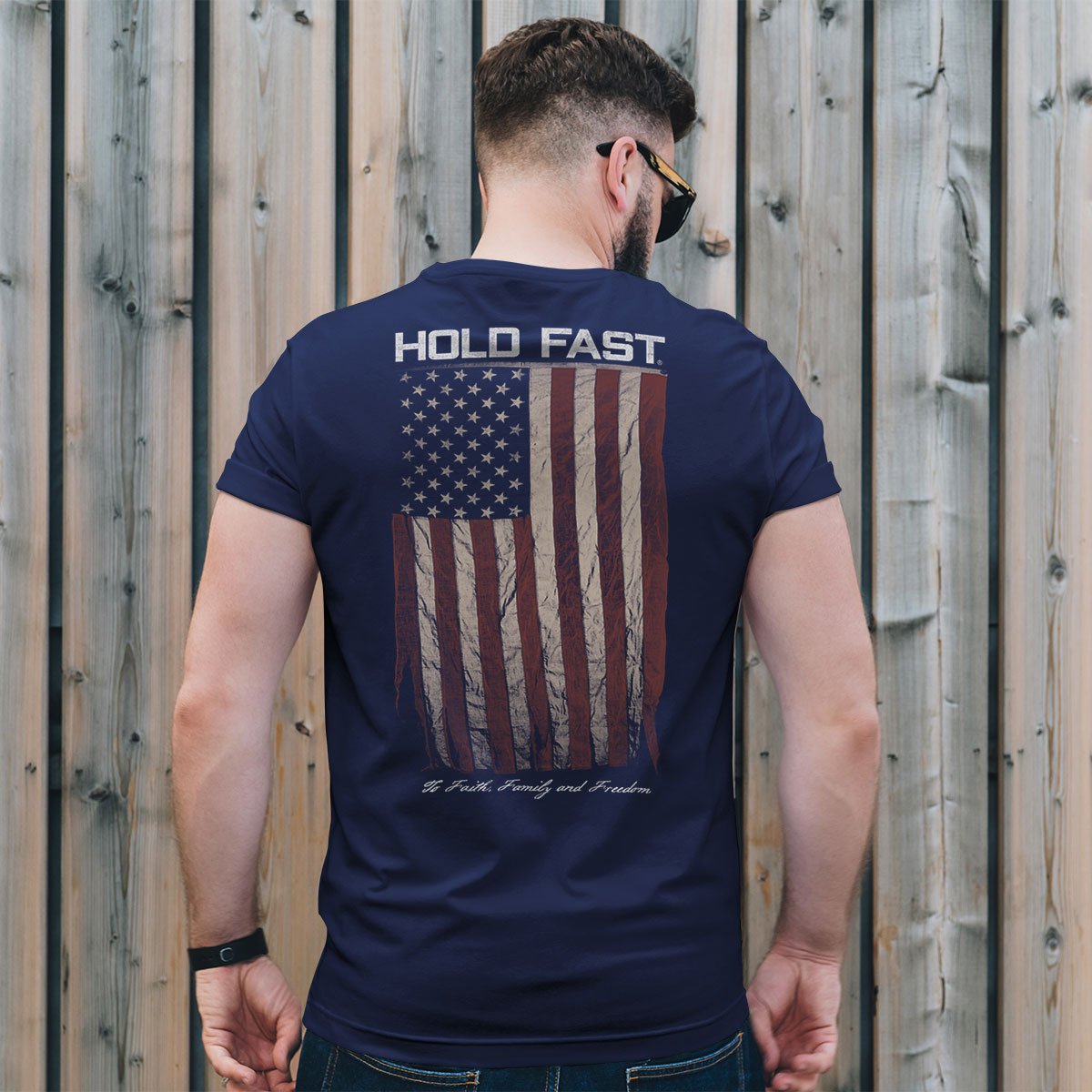 HOLD FAST Mens T-Shirt Battle Flag Hoodie, Sweatshirt | CiraTrend.com (Image 3)