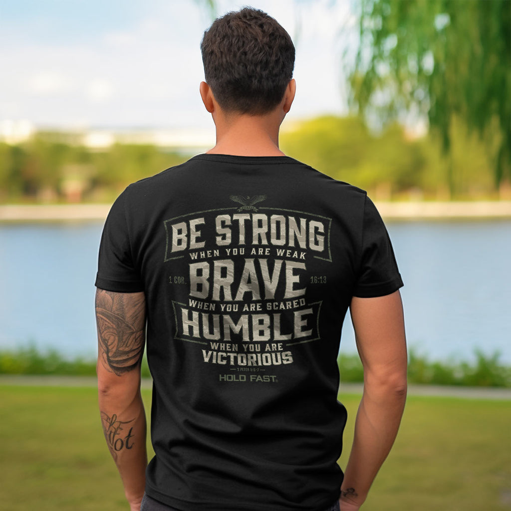 Hold Fast Mens T-Shirt Brave Strong Humble Hoodie, Sweatshirt | CiraTrend.com (Image 3)