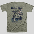 HOLD FAST Mens T-Shirt Fishing Hoodie, Sweatshirt | CiraTrend.com (Image 1)