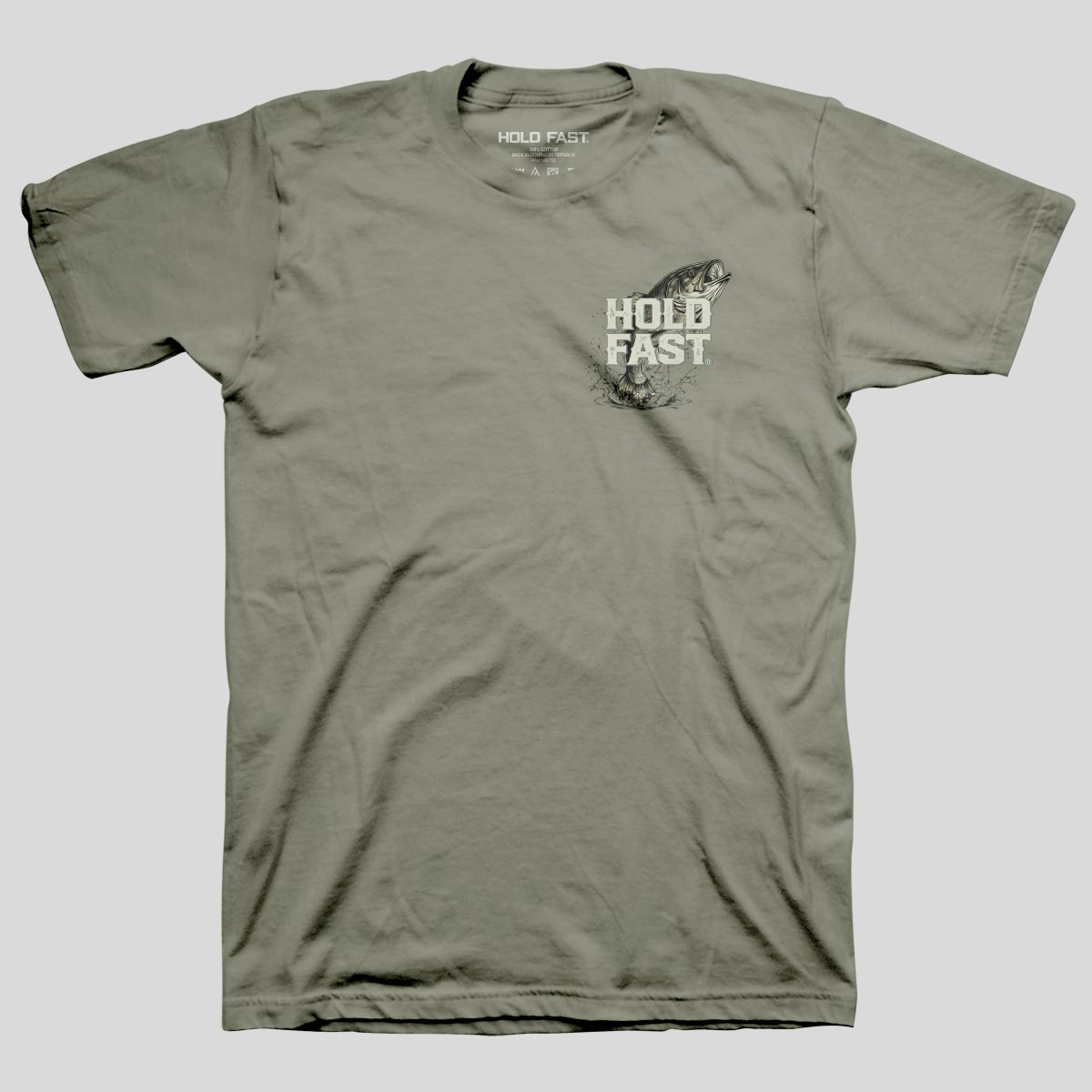 HOLD FAST Mens T-Shirt Fishing Hoodie, Sweatshirt | CiraTrend.com (Image 2)