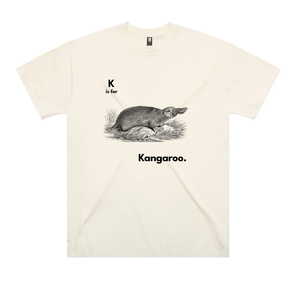 K Is For Kangaroo Oversized Tee Hoodie, Sweatshirt | CiraTrend.com (Image 1)
