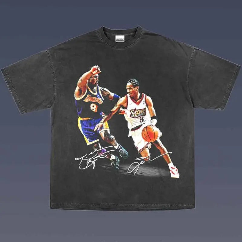 KOBE VS IVERSON 2.12 VINTAGE TEE | MEN'S GRAPHIC T-SHIRT SWEATSHIRT HOODIE | GIFT FOR FAN | CiraTrend.com