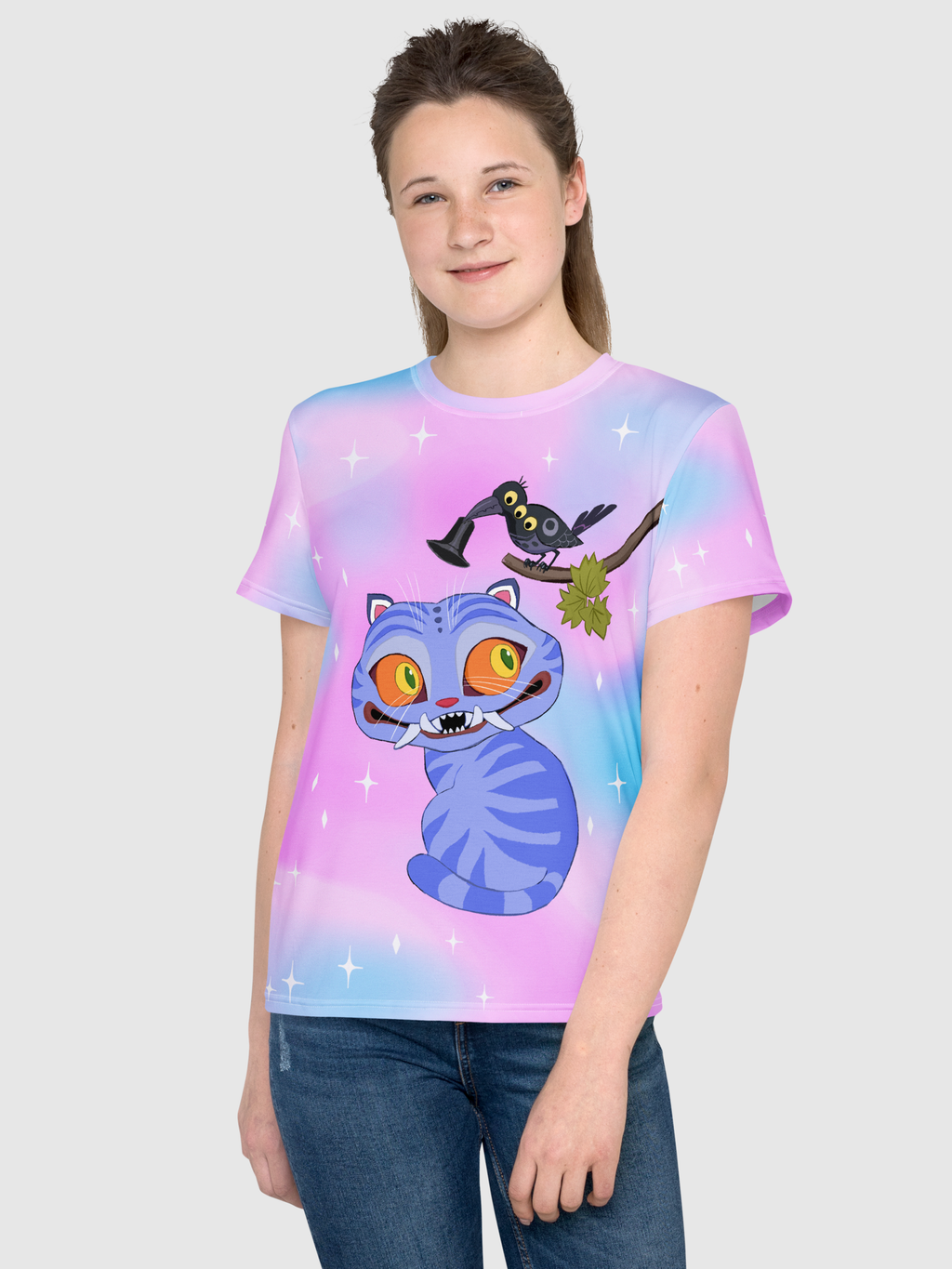 KPop Demon Hunters Derpy Tiger Sussie Magpie Galaxy T-Shirts, Hoodie, Sweatshirt