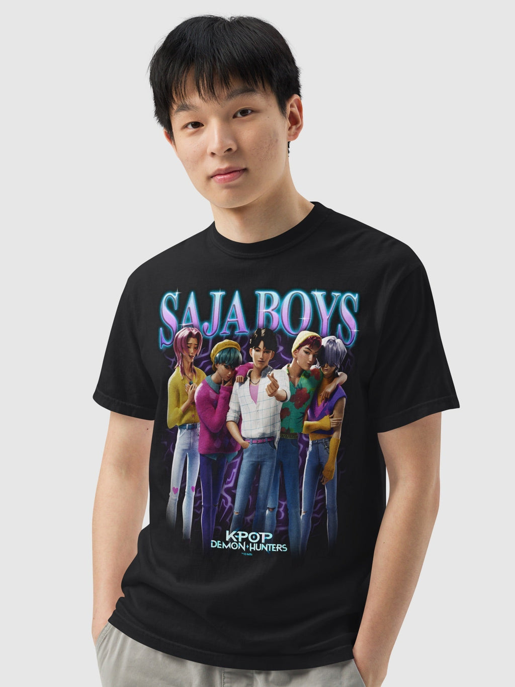 KPop Demon Hunters Saja Boys Heartthrob Comfort Colors T-Shirt Hoodie, Sweatshirt | CiraTrend.com (Image 2)