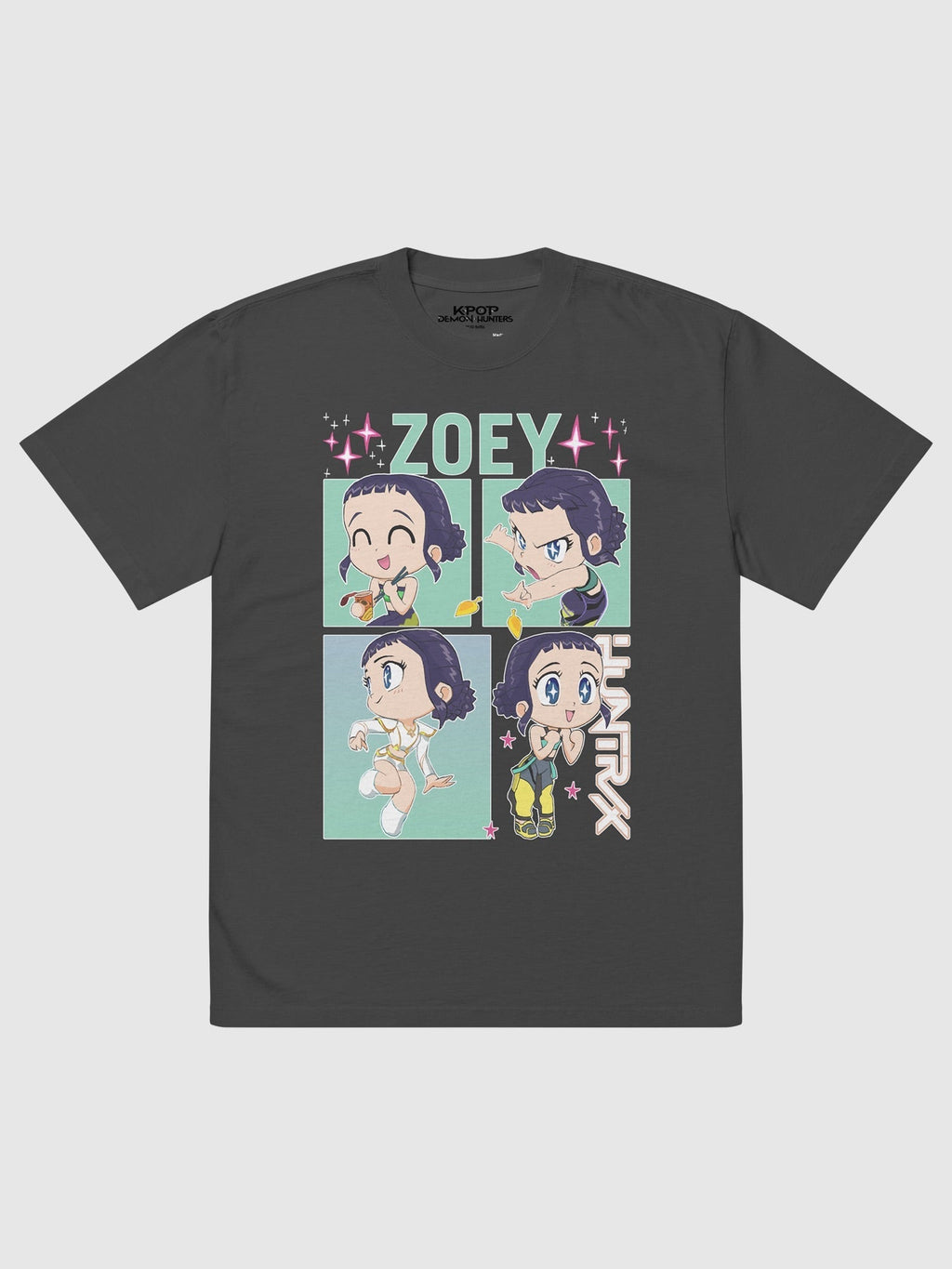 KPop Demon Hunters Zoey Oversized Faded T-Shirt Hoodie, Sweatshirt | CiraTrend.com (Image 2)