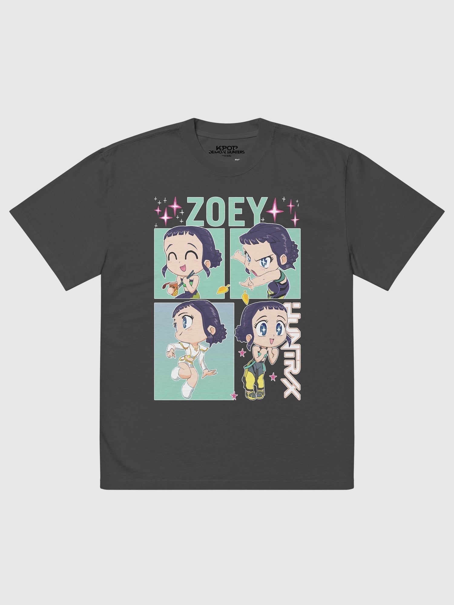KPop Demon Hunters Zoey Oversized Faded T-Shirt Hoodie, Sweatshirt | CiraTrend.com (Image 2)