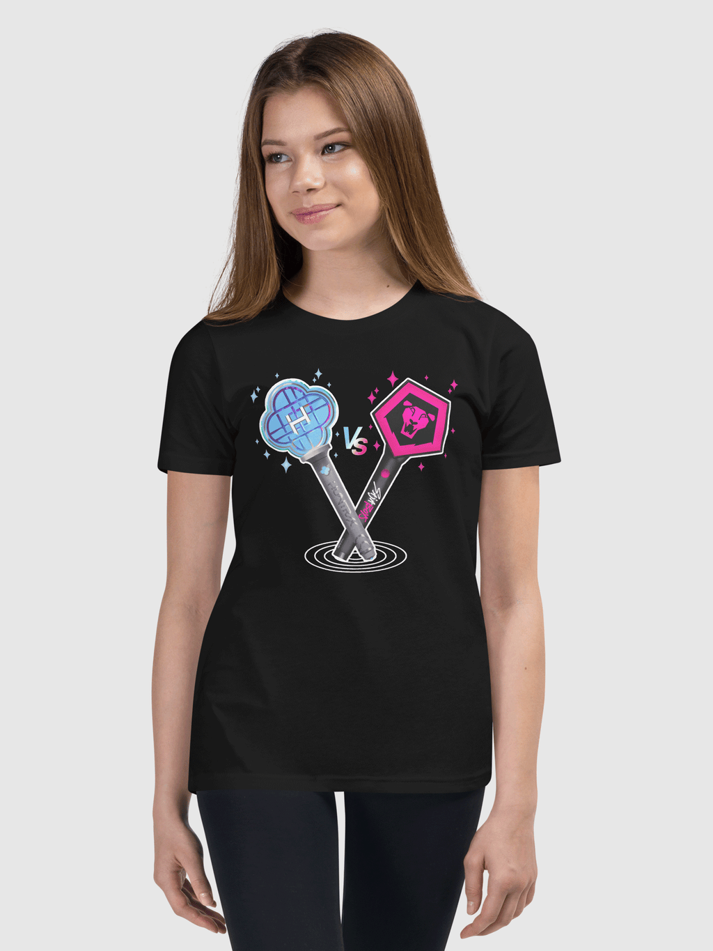 KPop Demon Hunters Light Sticks Kids T-Shirt Hoodie, Sweatshirt | CiraTrend.com (Image 2)