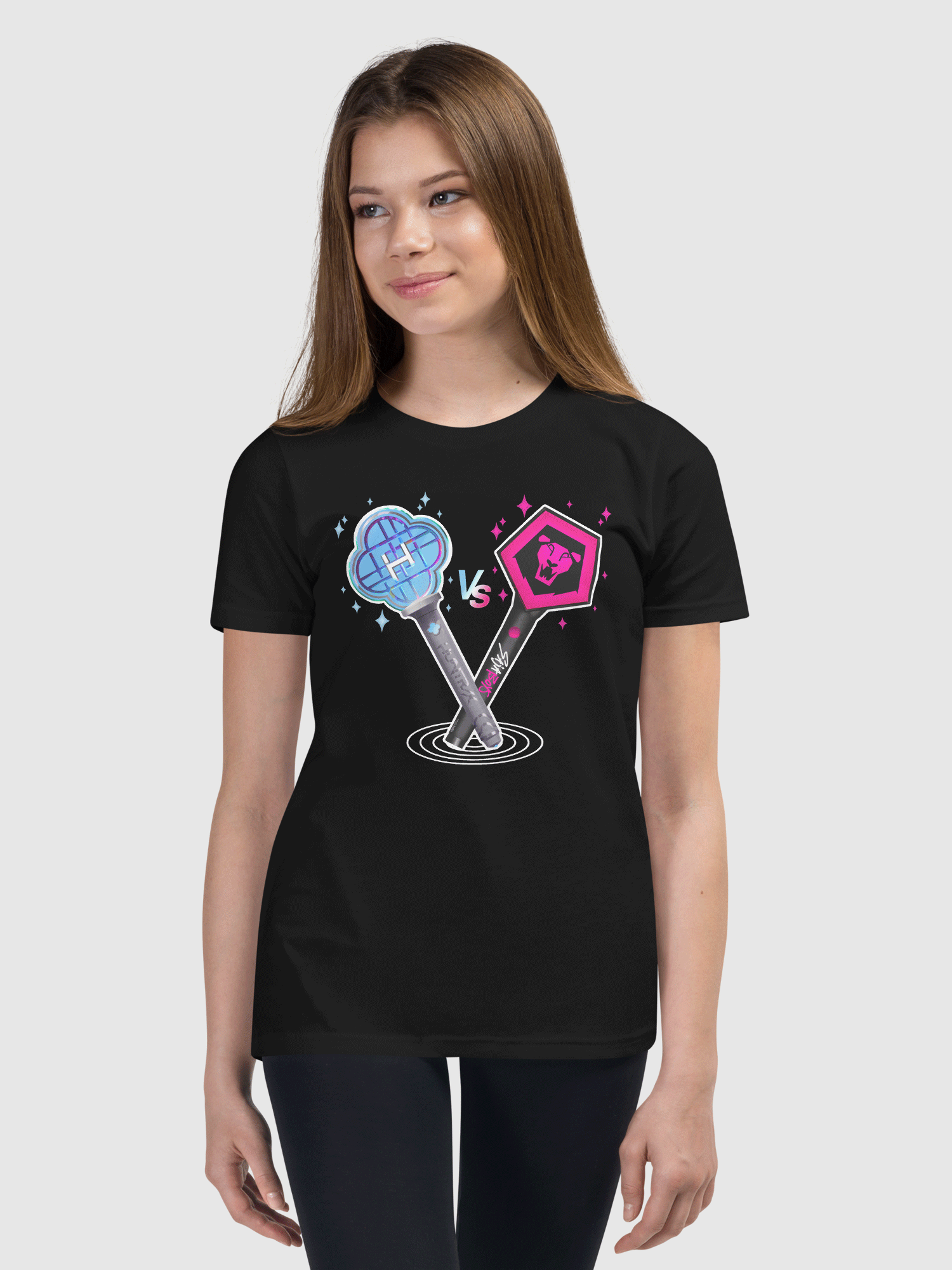 KPop Demon Hunters Light Sticks Kids T-Shirt Hoodie, Sweatshirt | CiraTrend.com (Image 2)