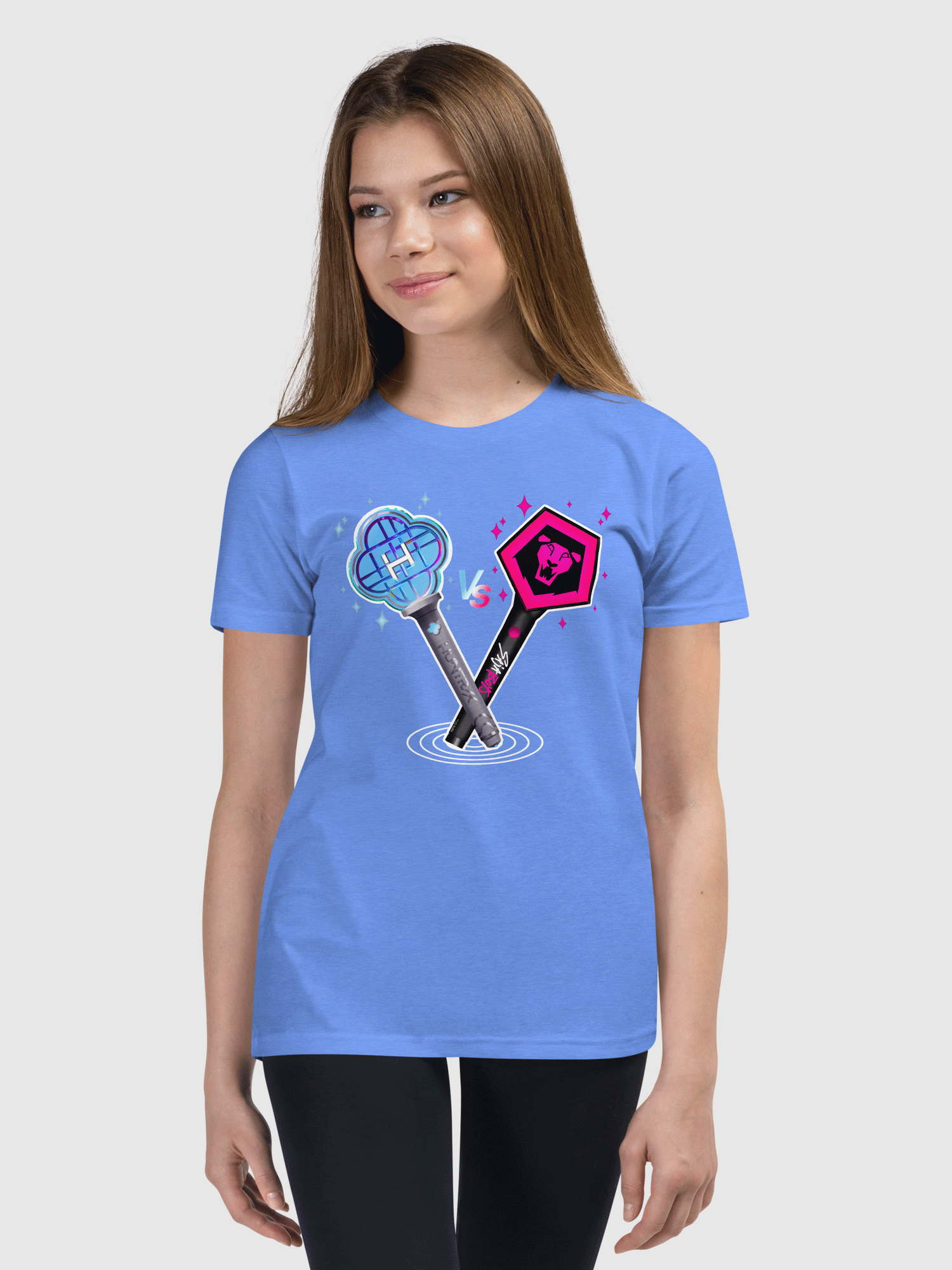 KPop Demon Hunters Light Sticks Kids T-Shirt Hoodie, Sweatshirt | CiraTrend.com (Image 4)