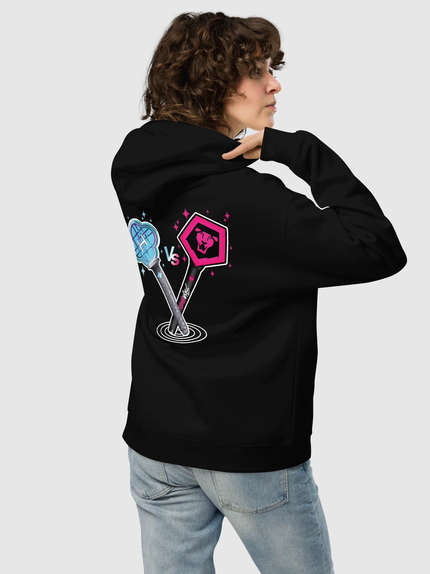 KPop Demon Hunters Light Sticks Oversized Hoodie T-Shirts, Sweatshirt | CiraTrend.com (Image 3)