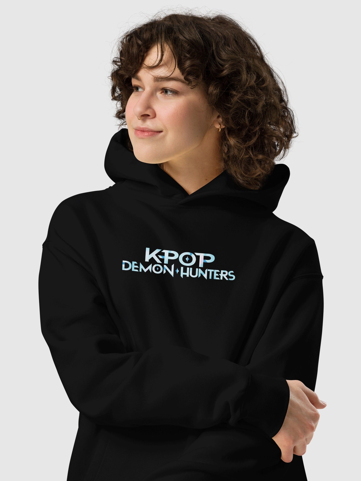 KPop Demon Hunters Light Sticks Oversized Hoodie T-Shirts, Sweatshirt | CiraTrend.com (Image 4)