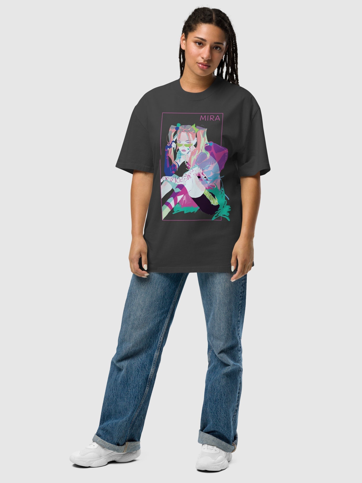 KPop Demon Hunters Mira Girl Crush Oversized T-Shirt Hoodie, Sweatshirt | CiraTrend.com (Image 3)