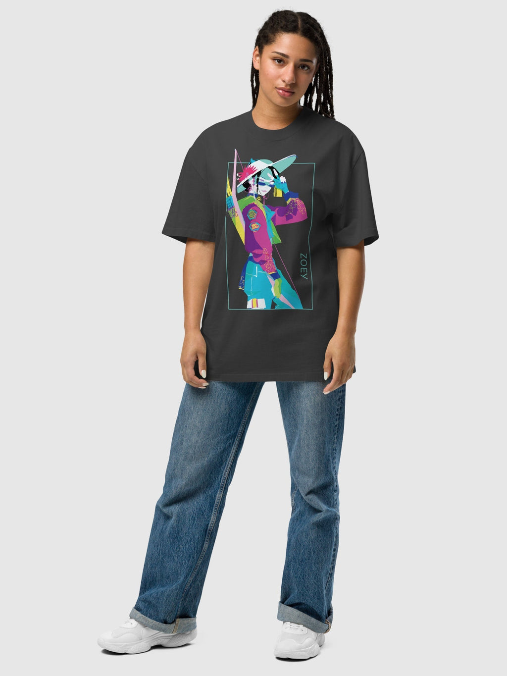 KPop Demon Hunters Zoey Girl Crush Oversized T-Shirt Hoodie, Sweatshirt | CiraTrend.com (Image 3)