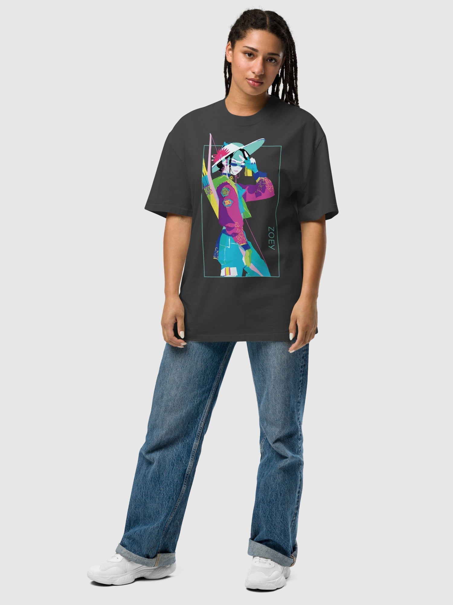 KPop Demon Hunters Zoey Girl Crush Oversized T-Shirt Hoodie, Sweatshirt | CiraTrend.com (Image 3)