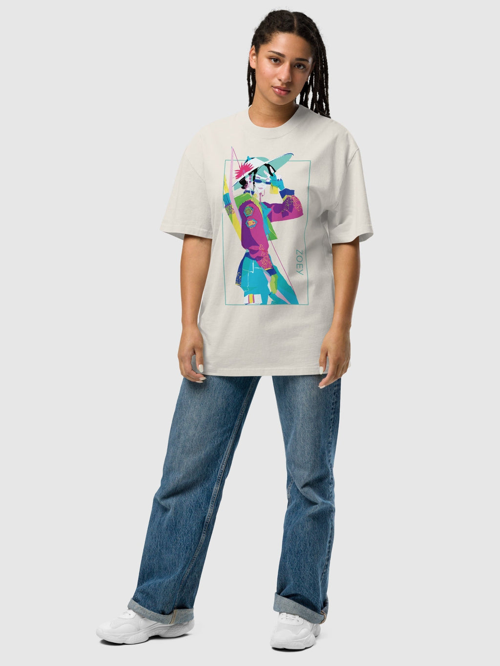 KPop Demon Hunters Zoey Girl Crush Oversized T-Shirt Hoodie, Sweatshirt | CiraTrend.com (Image 4)