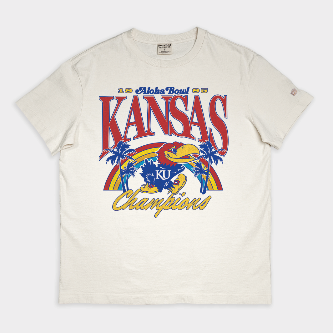 Kansas Football 1995 Aloha Bowl Vintage Heavyweight Tee