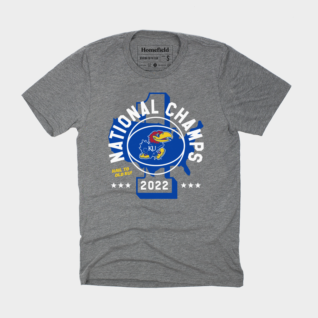 2022 Kansas Men‚Äôs Basketball National Champs Tee Style001