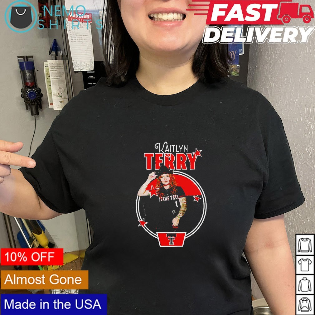 Kaitlyn Terry Texas Tech Red Raiders softball player circle stars shirt